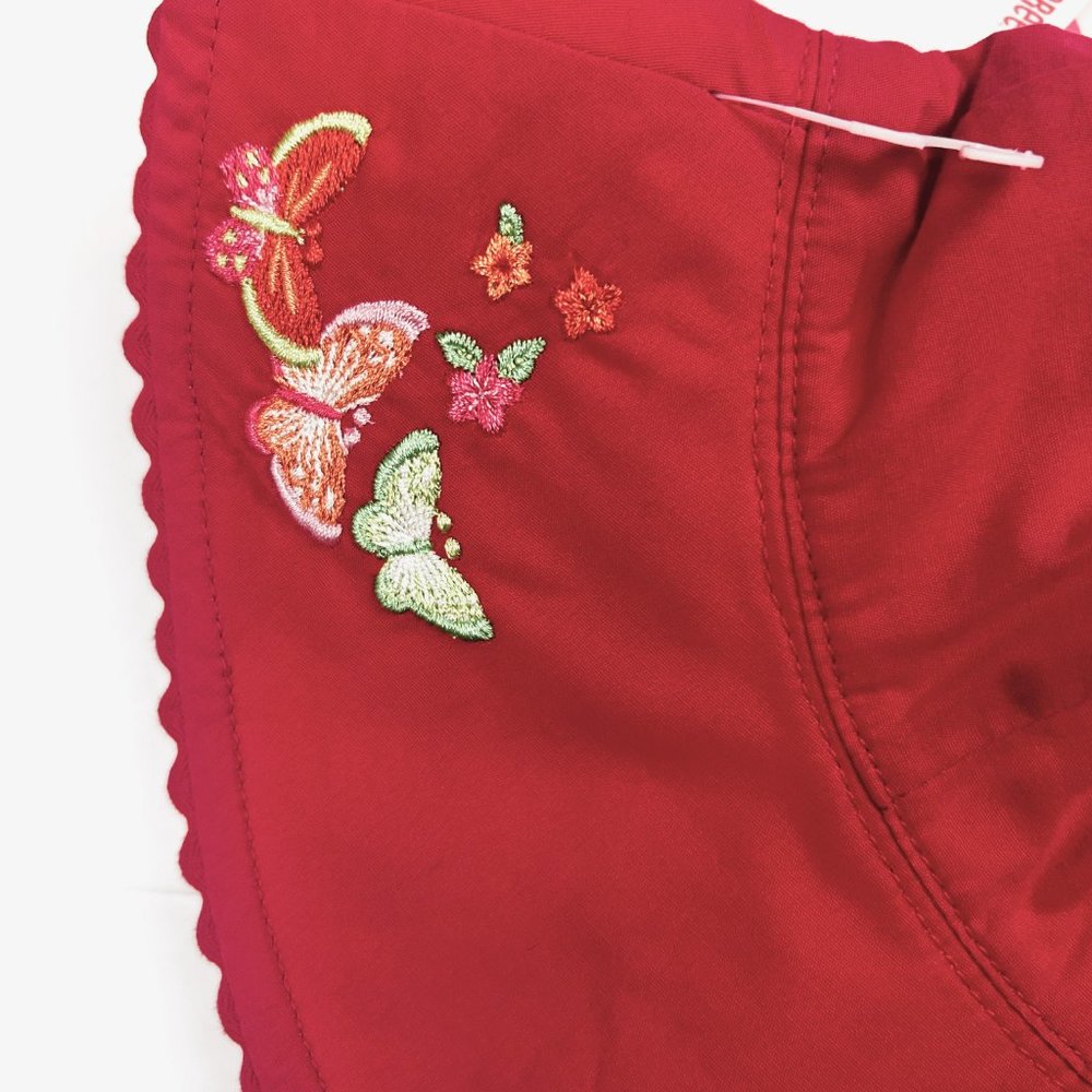 NWT Gymboree Girl Paradise Print Capri, Embroidered Hibiscus Top & Hat 12-18 Mon - Picture 11 of 12